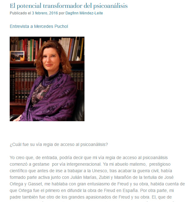 El potencial transformador del psicoanálisis por Mercedes Puchol